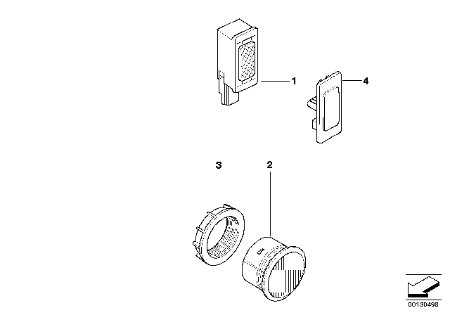 2007 BMW M6 Single Parts For Hands-Free Facility Diagram