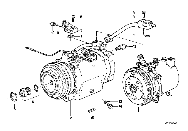 1985 BMW 735i Parallel Key Diagram for 64521366128