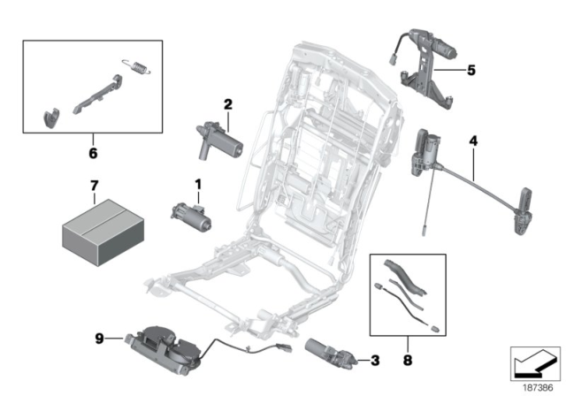 2013 BMW 750Li Seat, Rear, Comfort, Drive Units Diagram