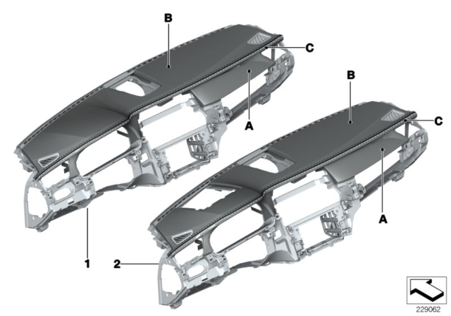 2015 BMW Alpina B7 Individual Instrument Panel, Leather Diagram