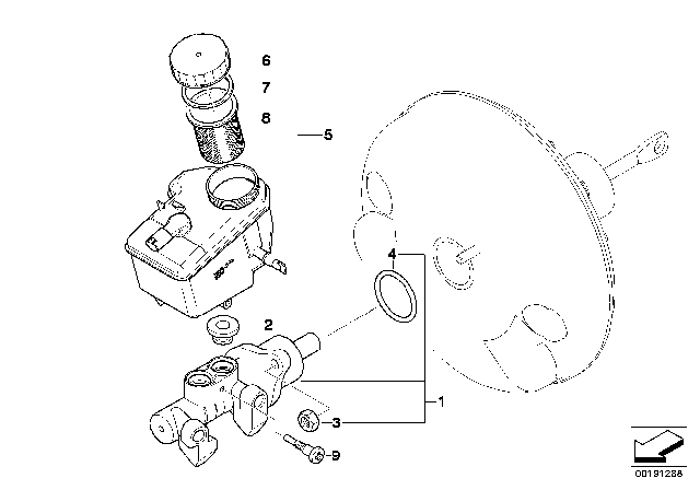 2014 BMW Z4 Brake Master Cylinder Diagram