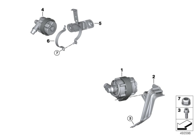 2019 BMW X3 Electric Coolant Water Pump Diagram for 11518663248