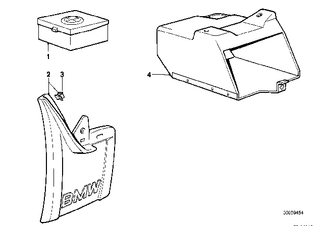 1986 BMW 735i Fixing Clamp Front Diagram for 72601860314