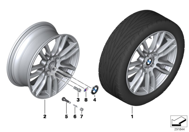 2014 BMW 328i xDrive BMW LA Wheel, M Star Spoke Diagram 3
