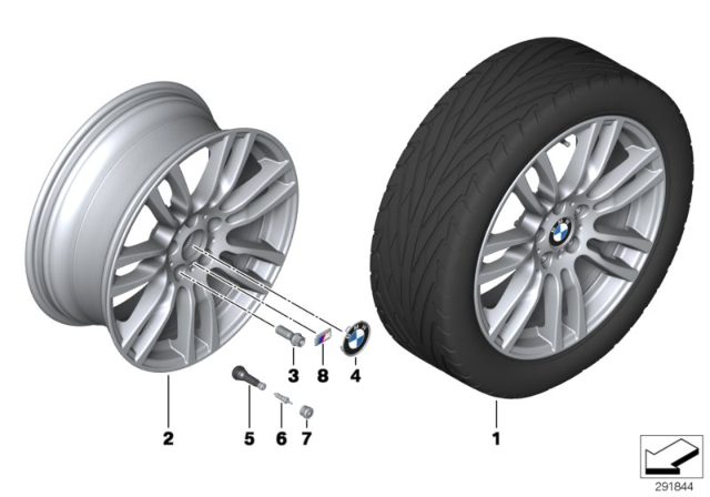 2014 BMW 428i xDrive BMW LA Wheel, M Star Spoke Diagram 3