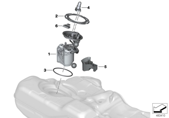 2020 BMW X7 Fuel Pump And Fuel Level Sensor Diagram