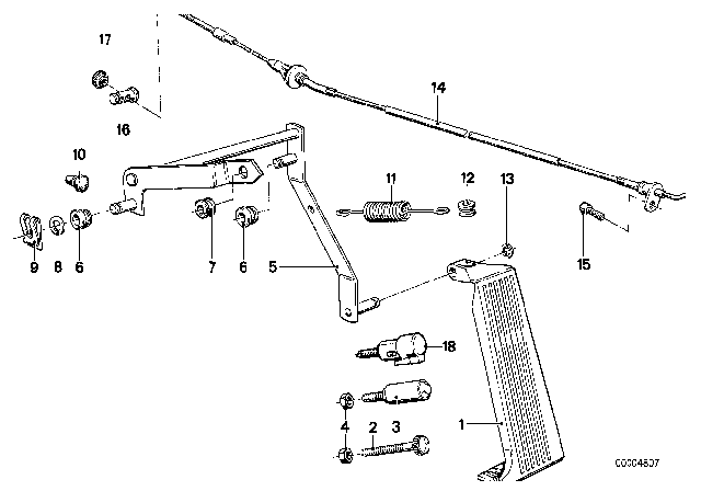 1984 BMW 733i Lever Diagram for 35411152335