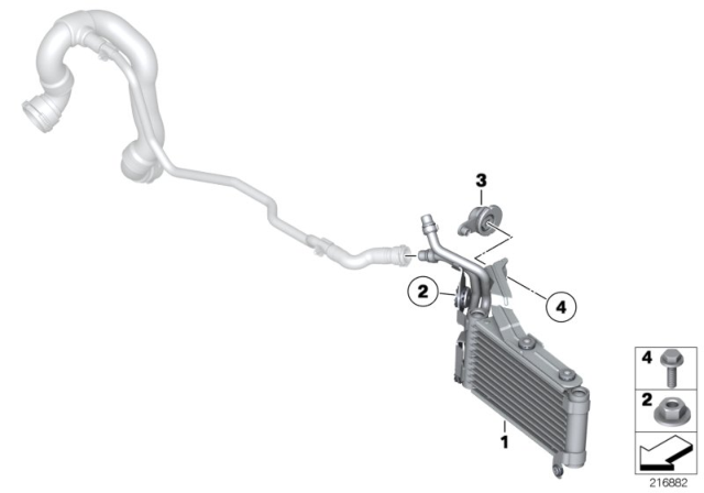 2012 BMW 335is Additional Radiator Diagram