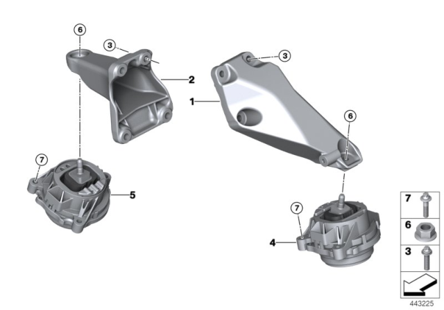 2018 BMW 430i xDrive Engine Suspension Diagram