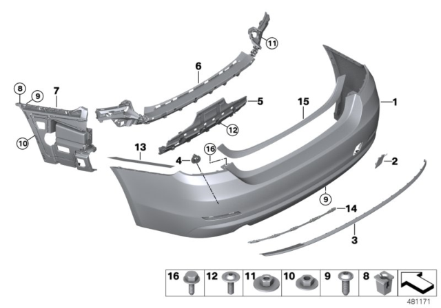 2014 BMW 435i Trim Panel, Rear Diagram