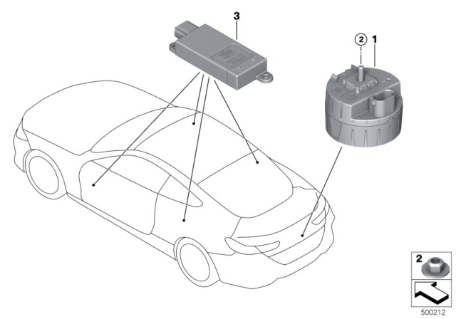 2020 BMW 840i ALTERN.POWER SIREN W INCLINA Diagram for 65757911183