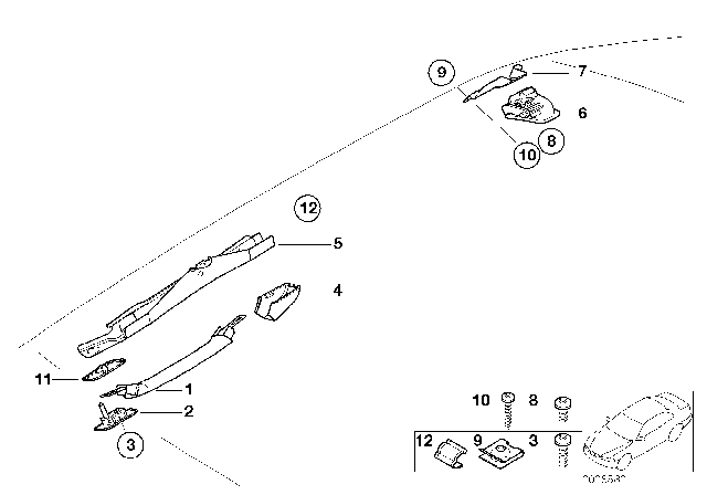 2001 BMW M3 Handle Diagram