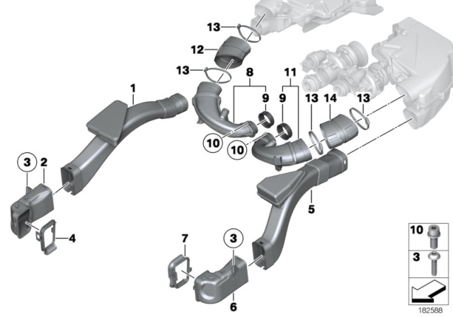 2014 BMW 650i Air Ducts Diagram