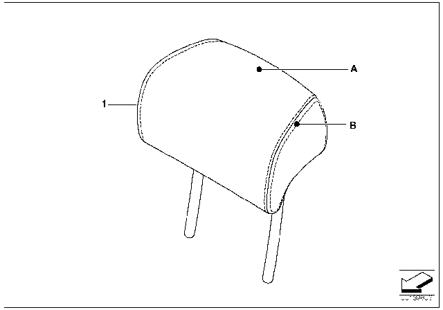 2010 BMW M5 Individual Headrest Diagram 4