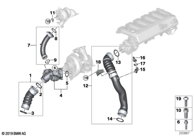 2009 BMW X5 Intake Air Temperature Sensor Diagram for 13627812741