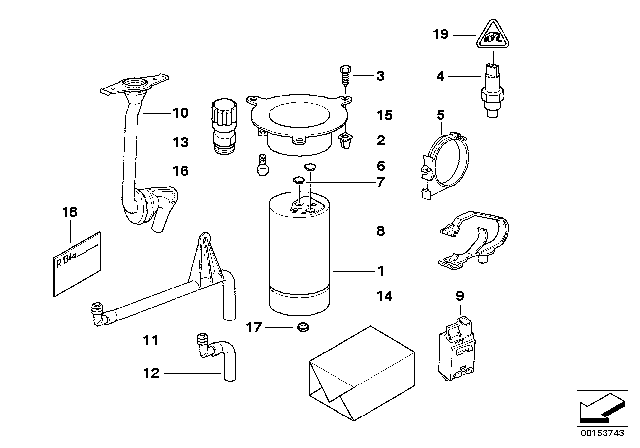 1997 BMW 750iL Drying Container Diagram