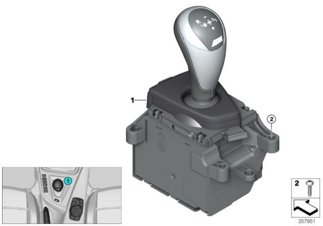2015 BMW M3 Gear Selector Switch, Twin-Clutch Gearbox Diagram