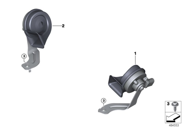 2020 BMW X3 Air Horn, Low Diagram for 61337404432