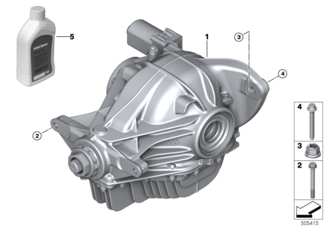 2018 BMW M5 Rear-Axle-Drive Diagram 1