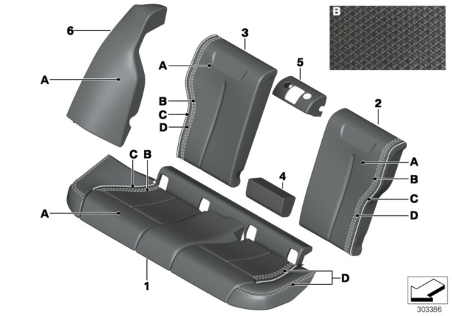 2017 BMW 330e Individual Through-Loading System Diagram