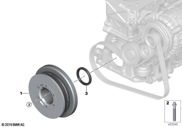 2020 BMW X5 Belt Drive-Vibration Damper Diagram