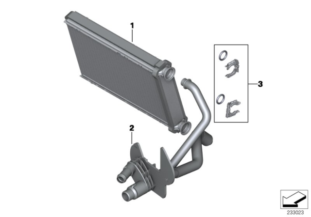 2015 BMW X3 Heater Radiator Diagram