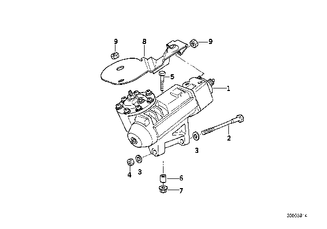 1993 BMW 740iL Power Steering Diagram