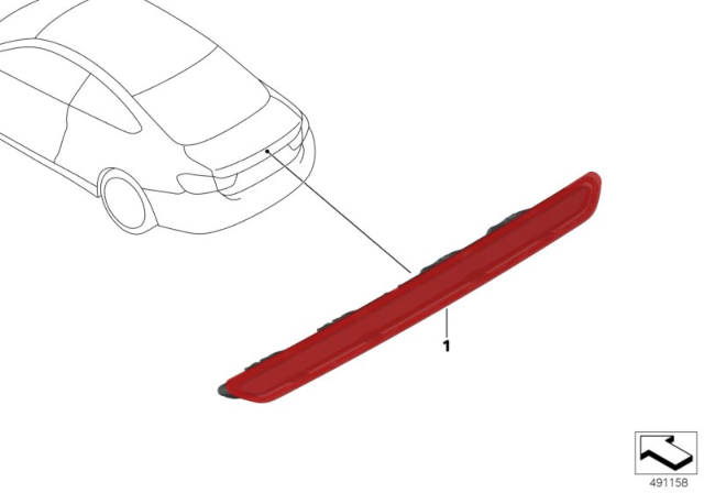 2020 BMW M4 Third Stoplamp Diagram