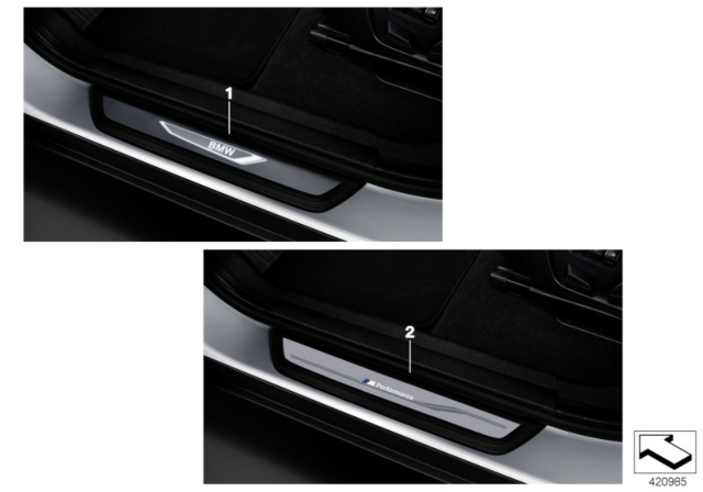 2013 BMW X3 Led Door Sill Cover Strips Diagram for 51472361161