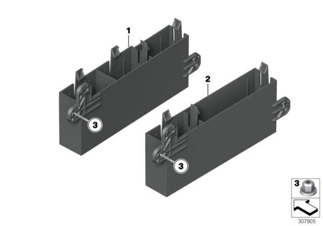 2015 BMW 650i Device Holder, Luggage Compartment Diagram