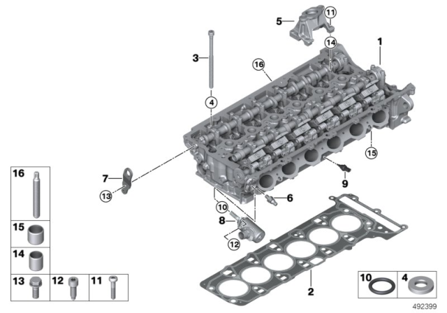 2020 BMW X3 CYLINDER HEAD WITH VALVE GEA Diagram for 11127934495