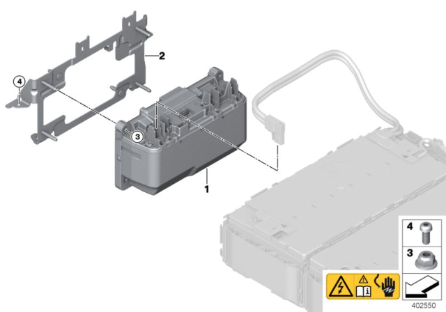 2018 BMW X5 Safety Box Diagram for 61278681536