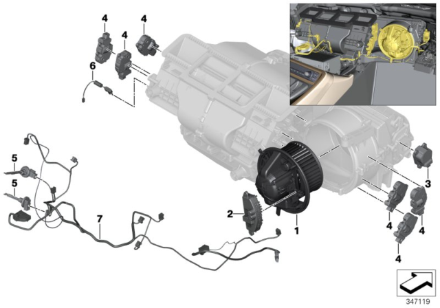 2020 BMW i8 Set, Evaporator Sensor Diagram for 64119210753