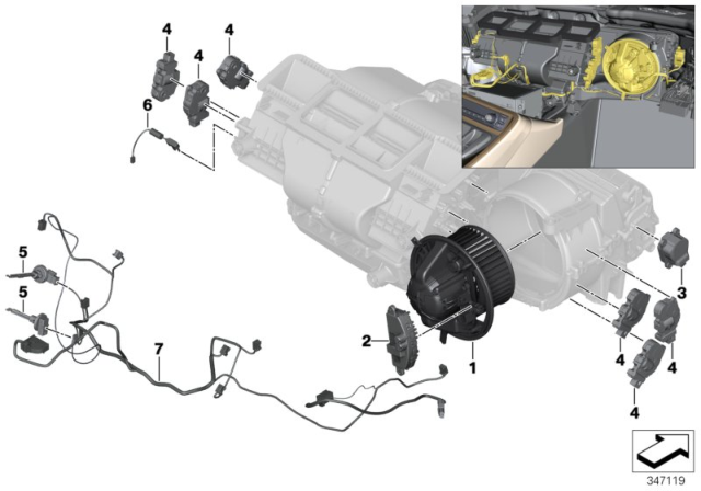 2020 BMW i8 Blower Unit Diagram for 64119305761