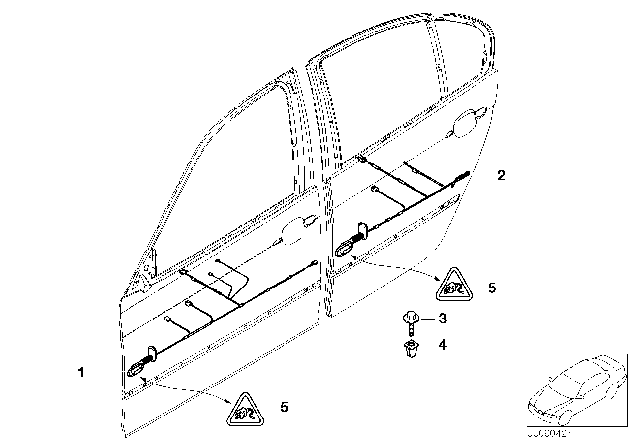 2006 BMW X5 Door Cable Harness Diagram