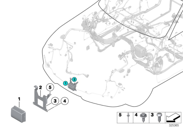 2015 BMW 328i Acc-Sensor Diagram