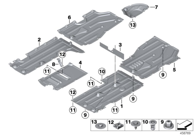 2014 BMW X3 Underfloor Coating Diagram