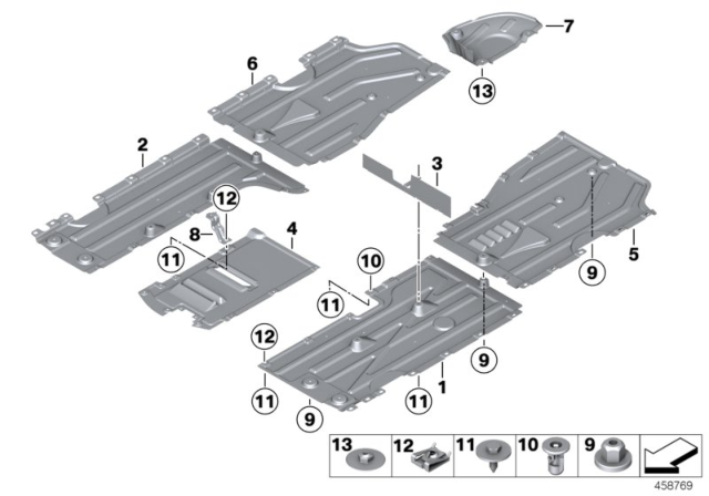 2018 BMW X4 Underfloor Coating Diagram