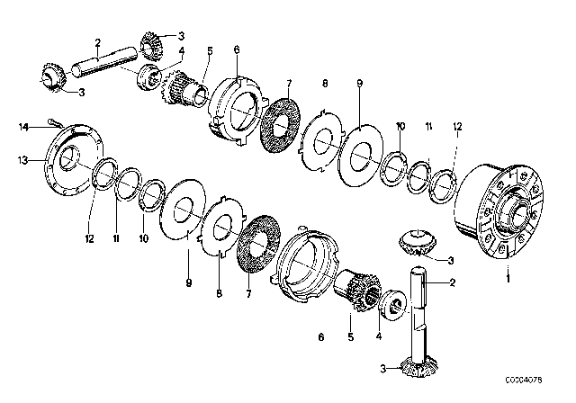 1977 BMW 530i Limited Slip Differential Unit - Single Parts Diagram 1