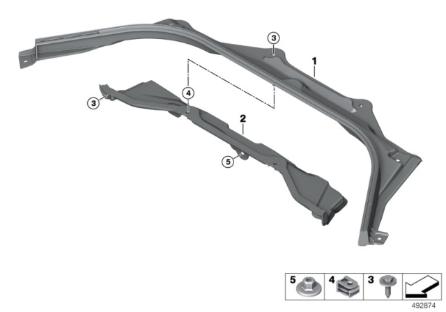 2019 BMW Z4 Mounting Parts, Engine Compartment Diagram
