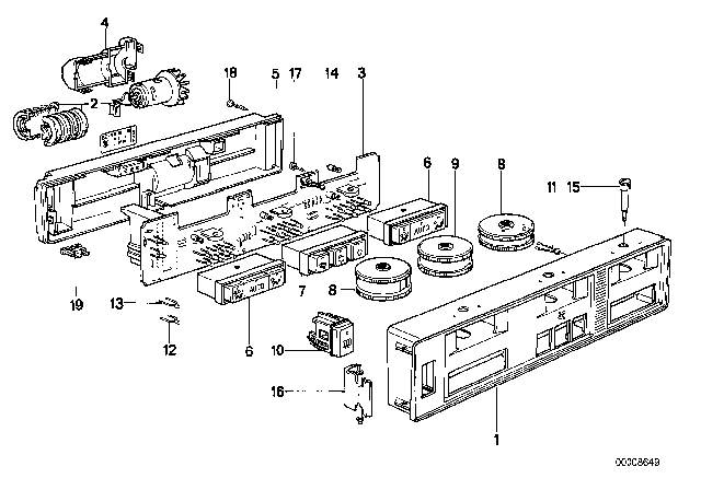 1989 BMW 750iL Automatic Air Conditioning Control Diagram 1
