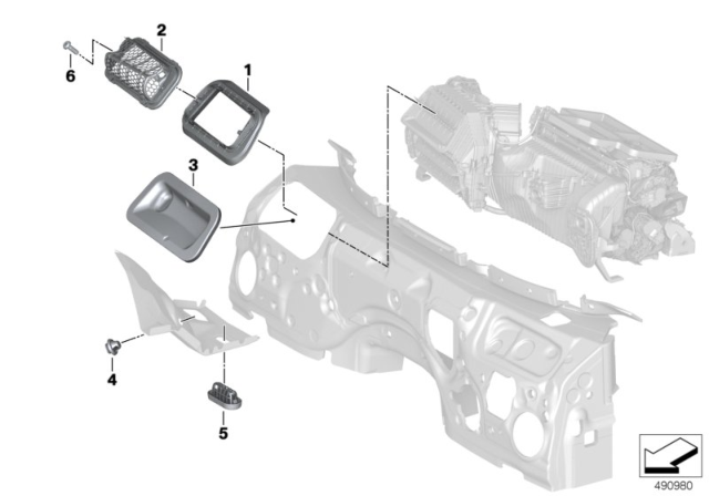 2019 BMW Z4 FRAME SEAL, FIREWALL, INNER Diagram for 64316835826