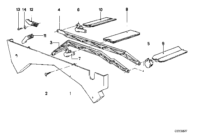 1984 BMW 528e Connection Rod / Flap Diagram