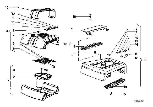 1977 BMW 530i Gear Lever Cover Diagram 1