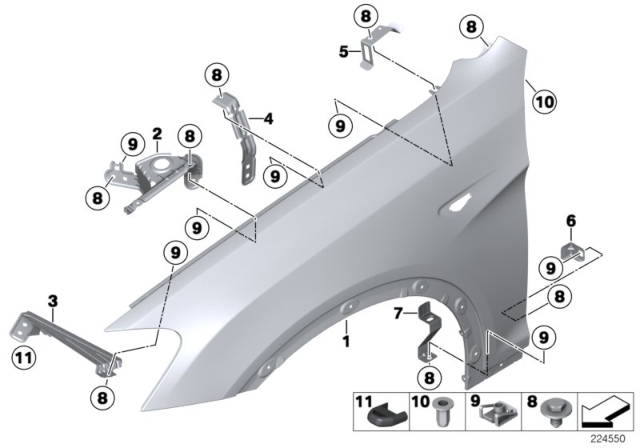 2015 BMW X4 Side Panel, Front Diagram