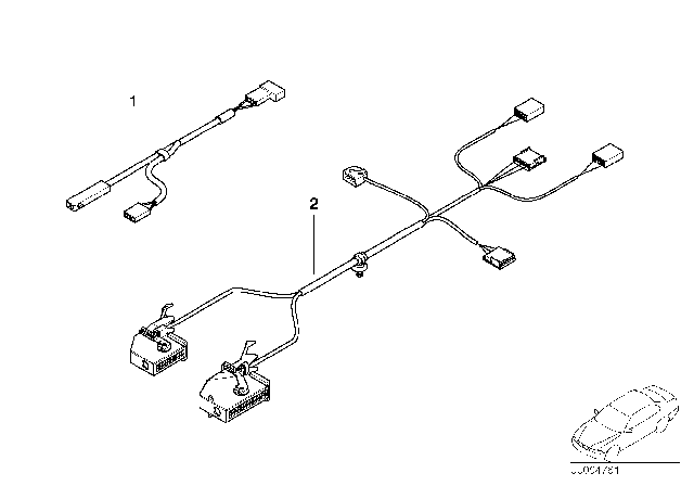 2006 BMW 760i Set Of Cables, Centre Armrest Diagram