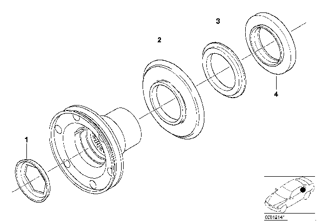 1997 BMW Z3 Drive Flange Suspension / Gasket Diagram 2