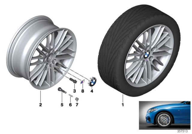 2016 BMW M235i BMW LA Wheel, M Double Spoke Diagram 8
