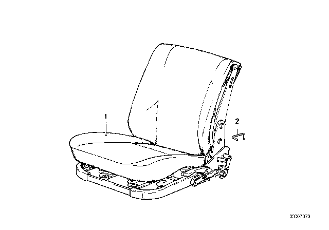 1986 BMW 325e Repair Seat Diagram