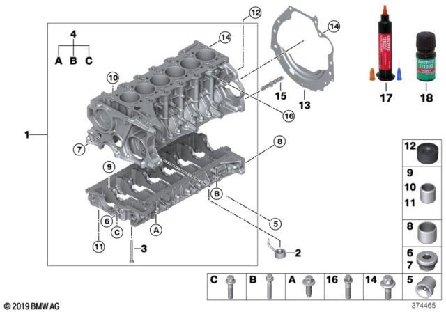 2017 BMW M4 Covering Plate Diagram for 11147848842